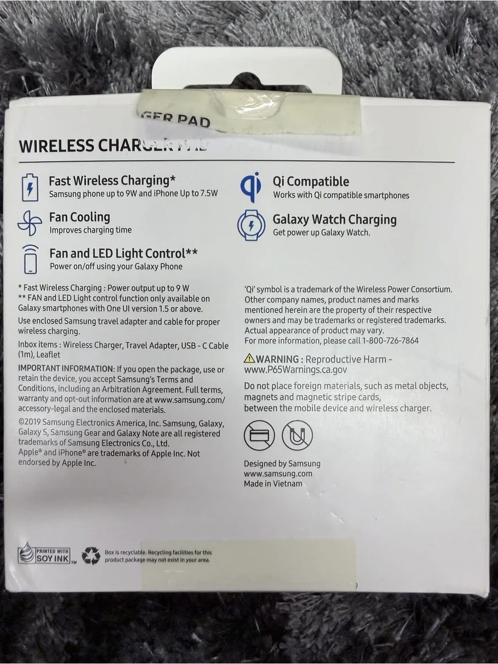 Samsung Wireless Charger Pad — Black